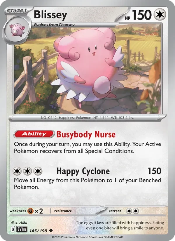 Blissey 145/198 Scarlet & Violet Pokémon card