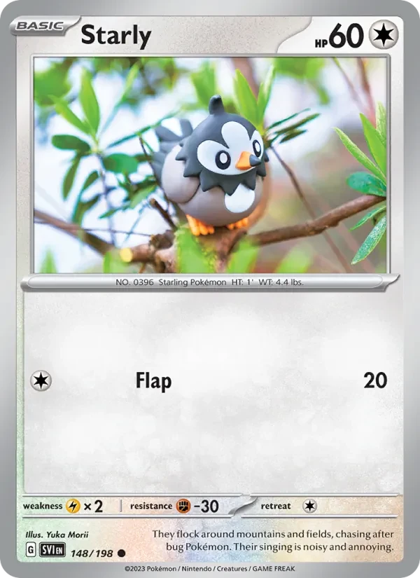 Starly 148/198 Scarlet & Violet Pokémon card