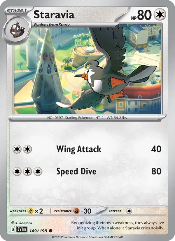 Staravia 149/198 Scarlet & Violet Pokémon card