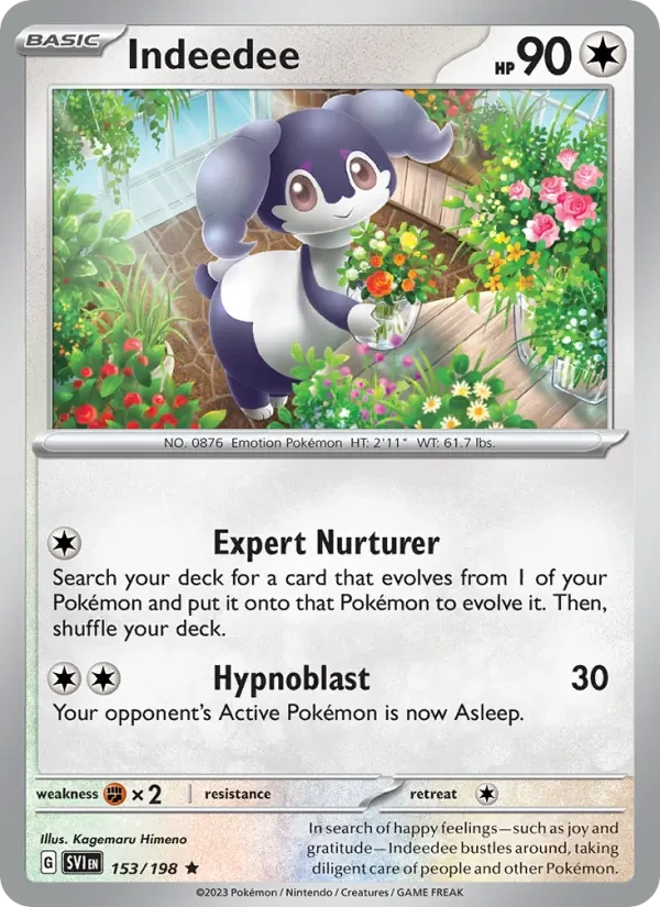 Indeedee 153/198 Scarlet & Violet Pokémon card