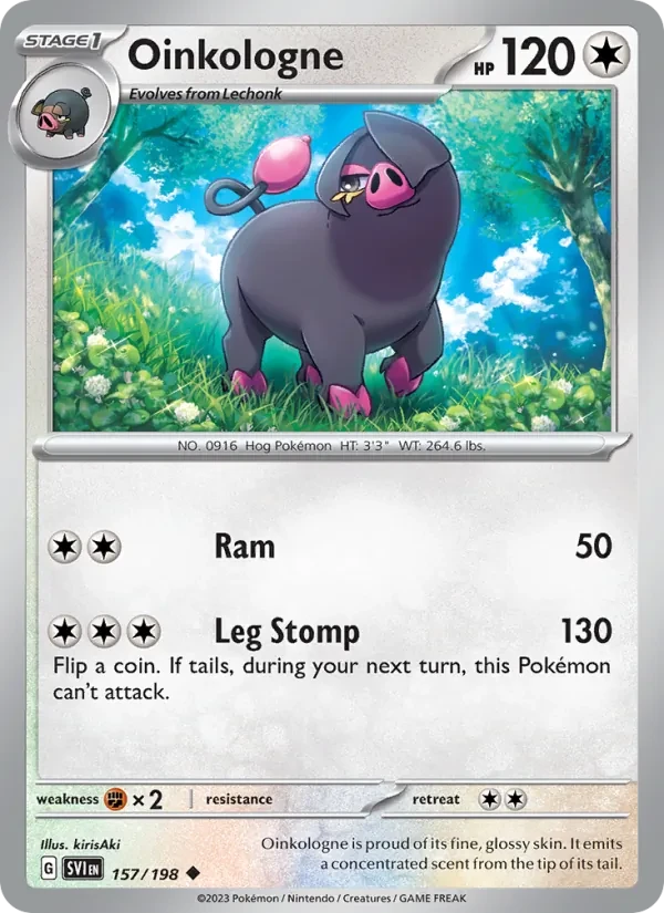 Oinkologne 157/198 Scarlet & Violet Pokémon card