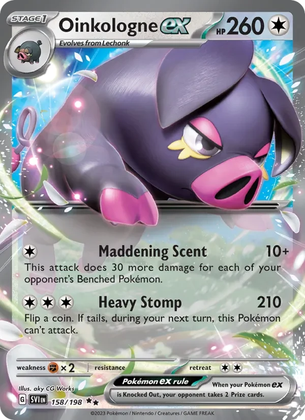 Oinkologne ex 158/198 Scarlet & Violet Pokémon Karte