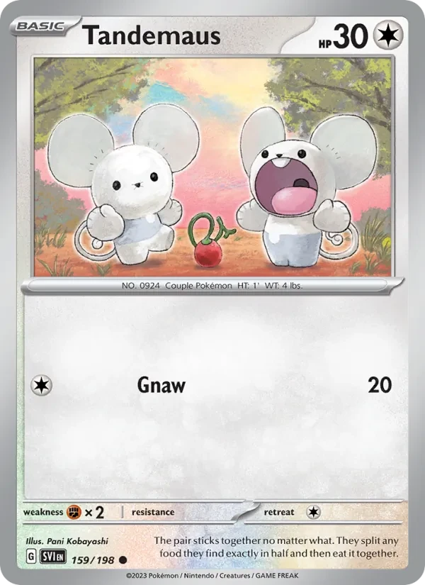 Tandemaus 159/198 Scarlet & Violet Pokémon card
