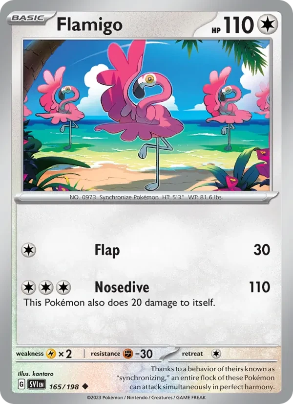 Flamigo 165/198 Scarlet & Violet Pokémon Karte