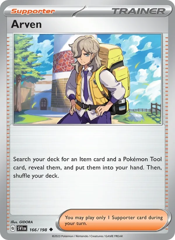 Arven 166/198 Scarlet & Violet Pokémon card