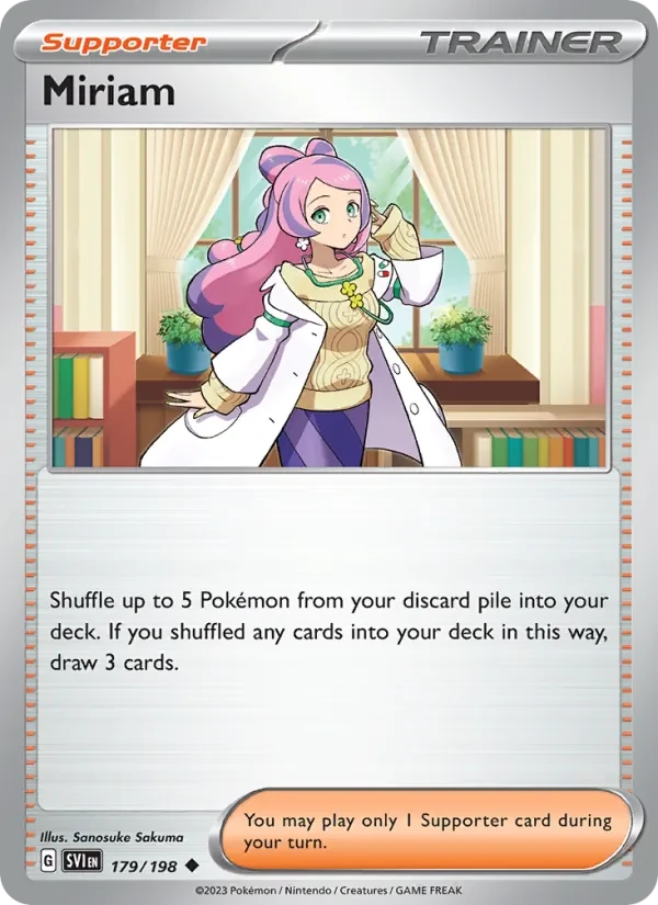 Miriam 179/198 Scarlet & Violet Pokémon card