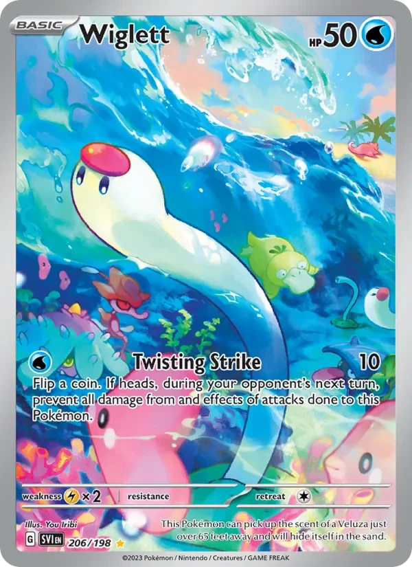 Wiglett 206/198 Scarlet & Violet Pokémon card