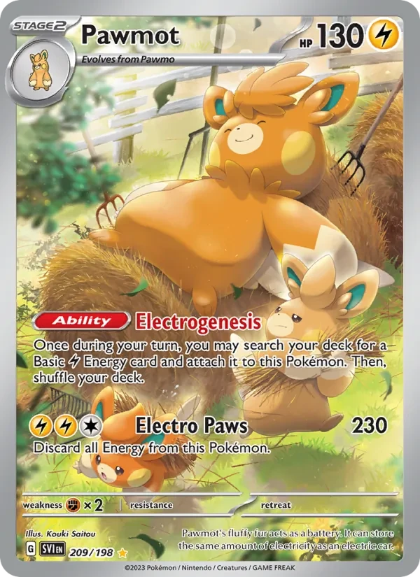 Pawmot 209/198 Scarlet & Violet Pokémon card
