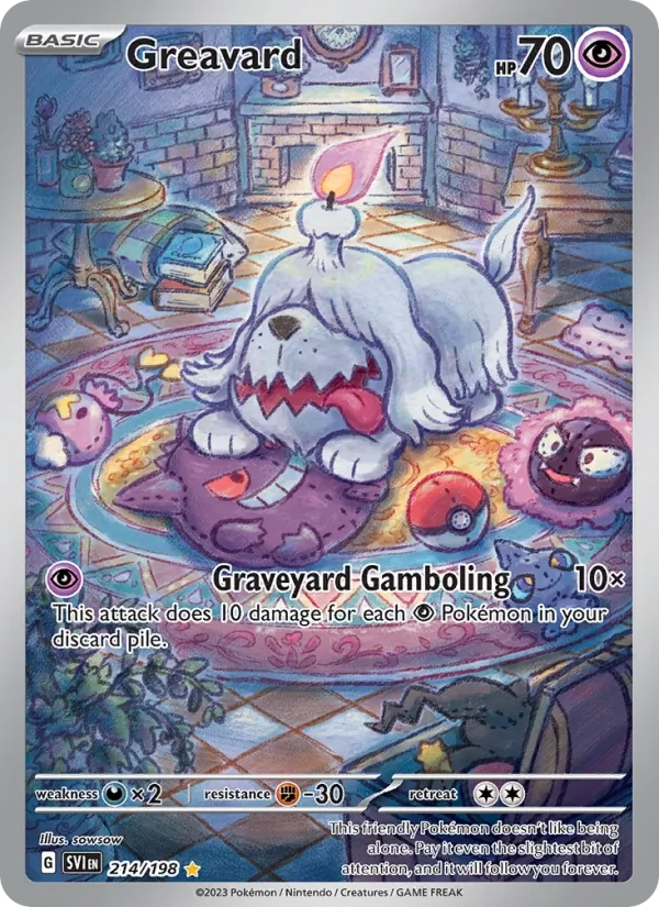 Greavard 214/198 Scarlet & Violet Pokémon card