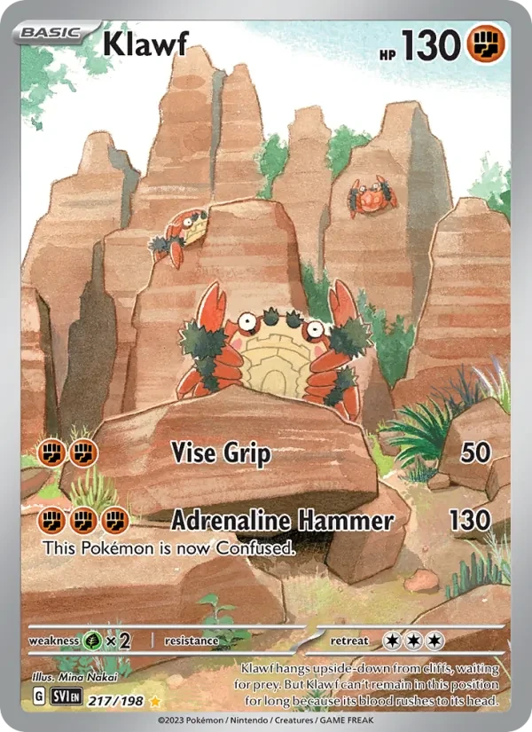 Klawf 217/198 Scarlet & Violet Pokémon card