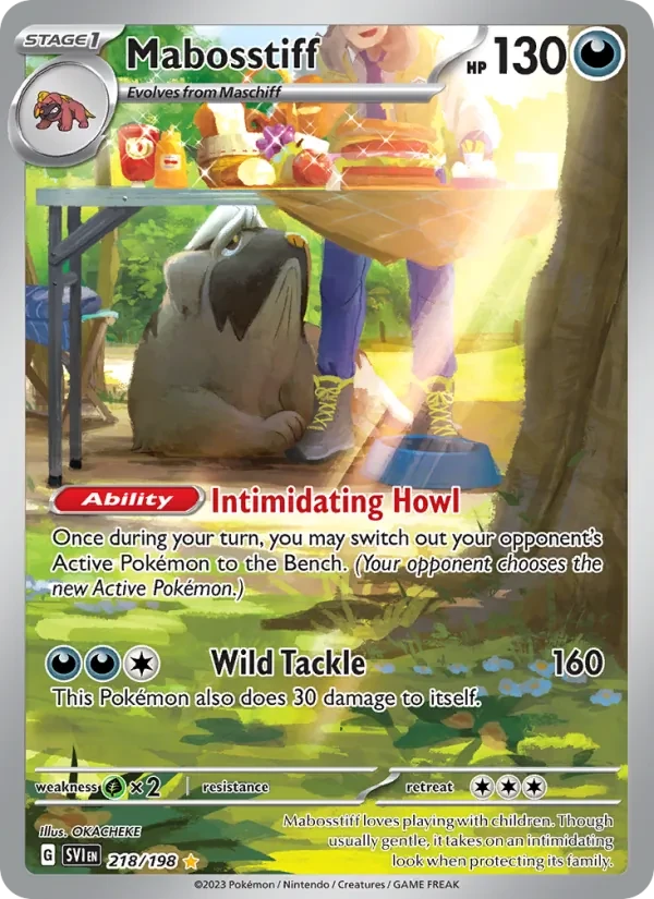 Mabosstiff 218/198 Scarlet & Violet Pokémon card