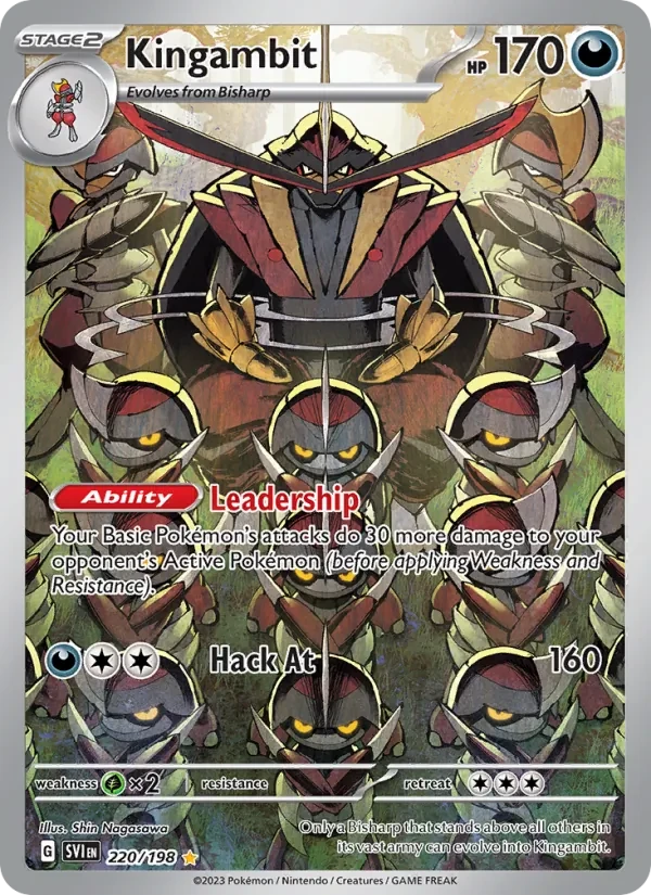 Kingambit 220/198 Scarlet & Violet Pokémon card