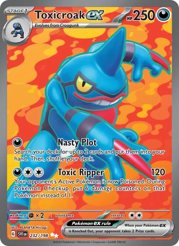 Toxicroak ex 232/198 Scarlet & Violet Pokémon Karte