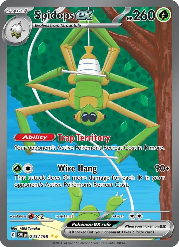 Spidops ex 243/198 Scarlet & Violet Pokémon card