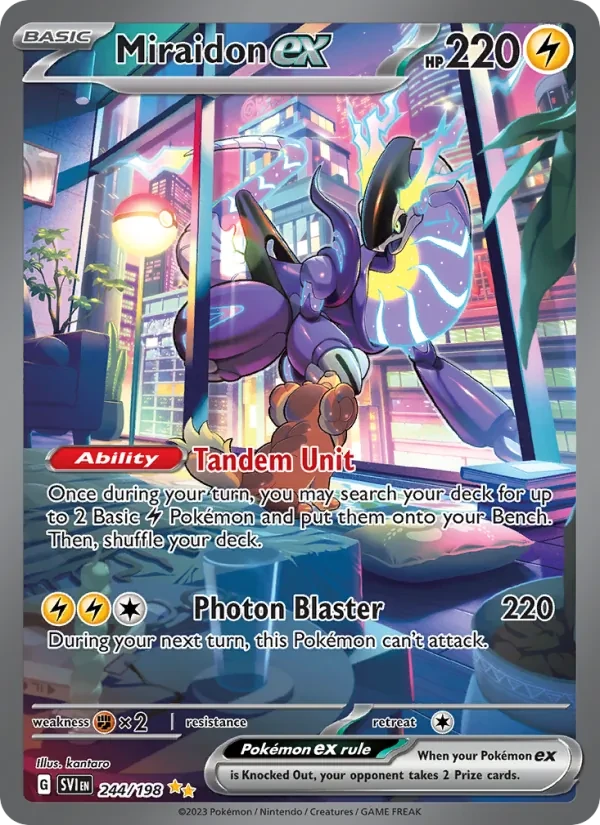 Miraidon ex 244/198 Scarlet & Violet Pokémon card