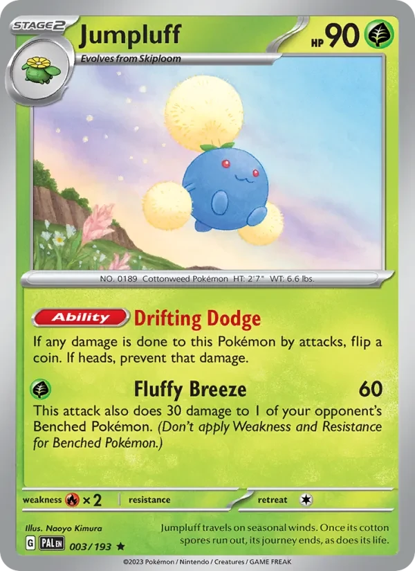 Jumpluff 003/193 Paldea Evolved Pokémon card