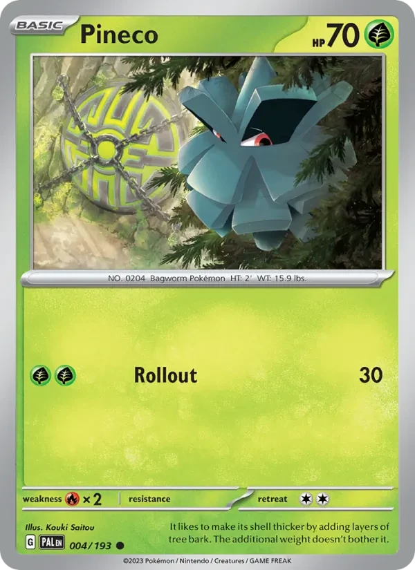 Carta Pokémon Pineco 004/193 Paldea Evolved
