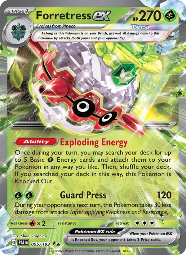 Forretress ex 005/193 Paldea Evolved Pokémon Karte