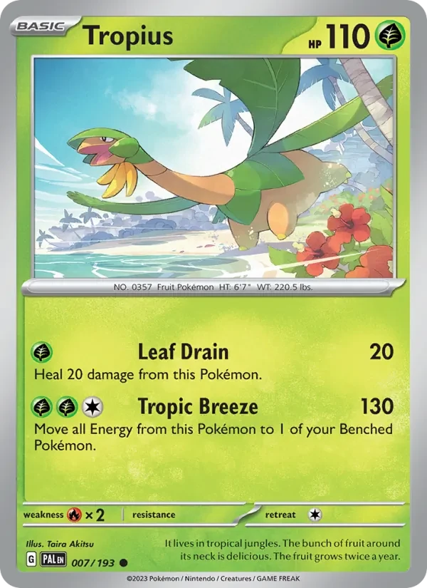 Tropius 007/193 Paldea Evolved Pokémon card