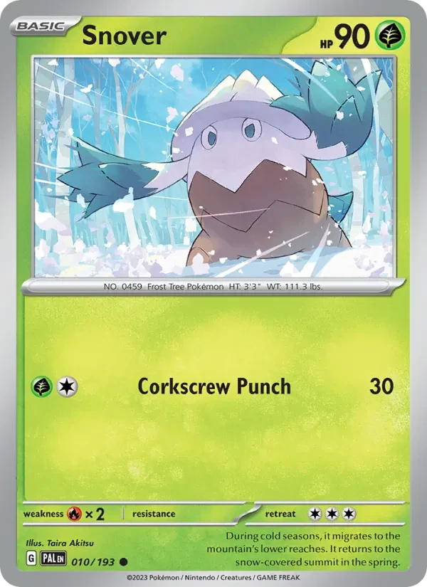Snover 010/193 Paldea Evolved Pokémon card