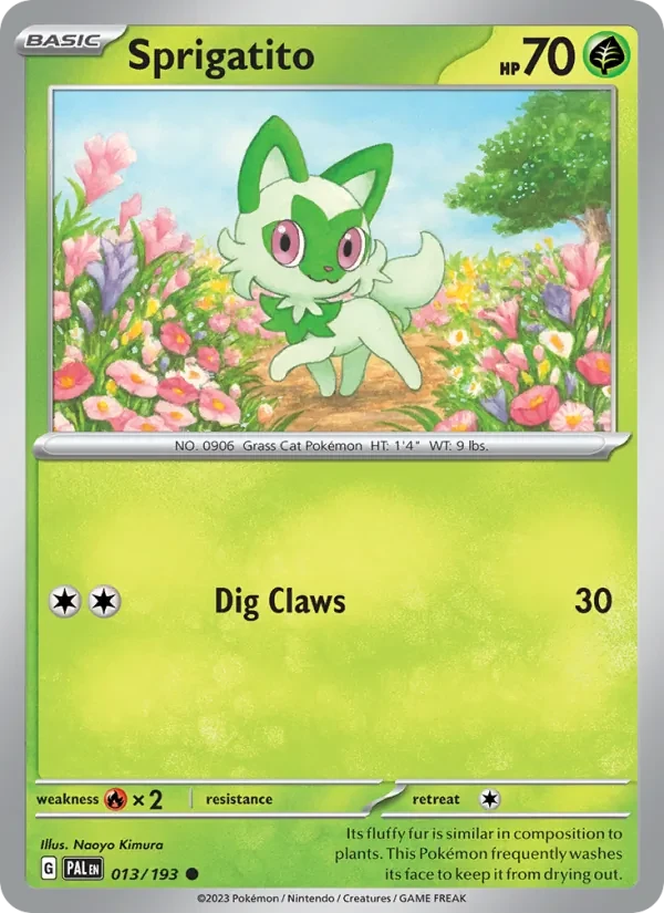 Sprigatito 013/193 Paldea Evolved Pokémon card