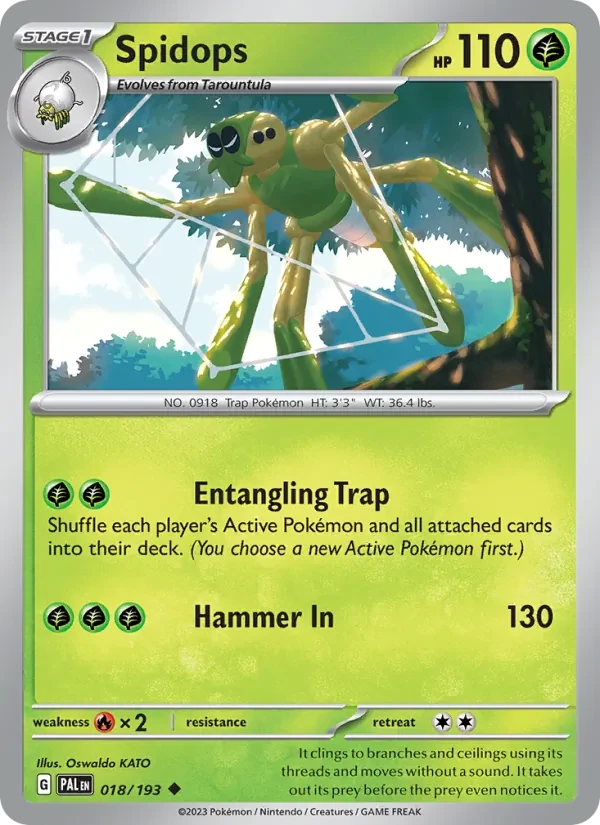 Spidops 018/193 Paldea Evolved Pokémon card