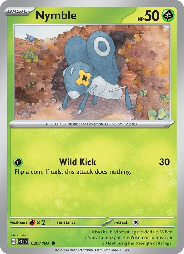 Nymble 020/193 Paldea Evolved Pokémon card