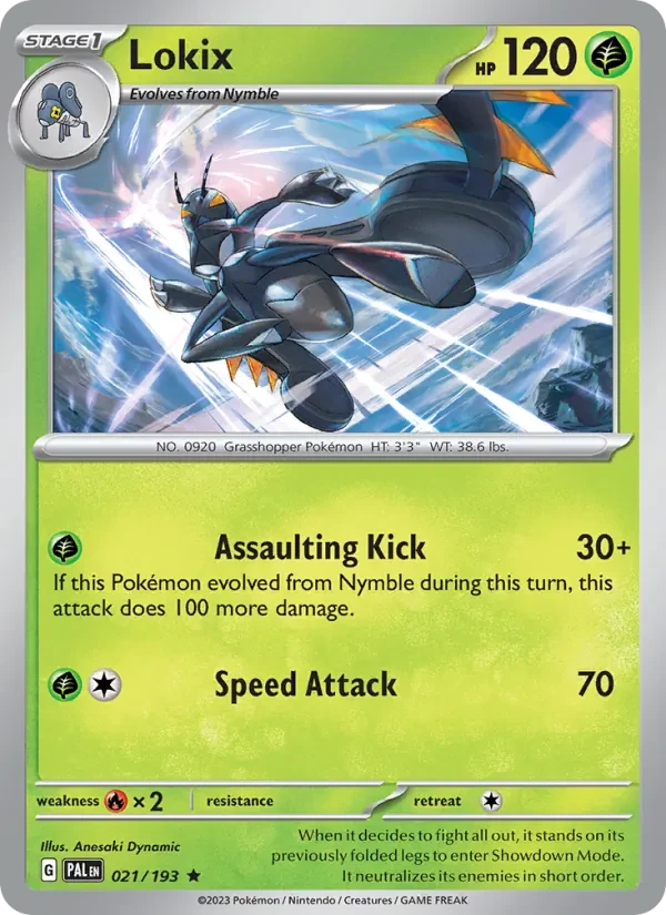 Lokix 021/193 Paldea Evolved Pokémon card