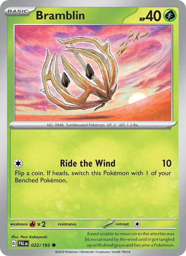 Bramblin 022/193 Paldea Evolved Pokémon card