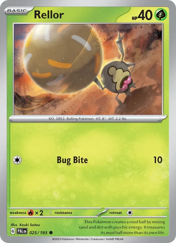 Rellor 025/193 Paldea Evolved Pokémon card