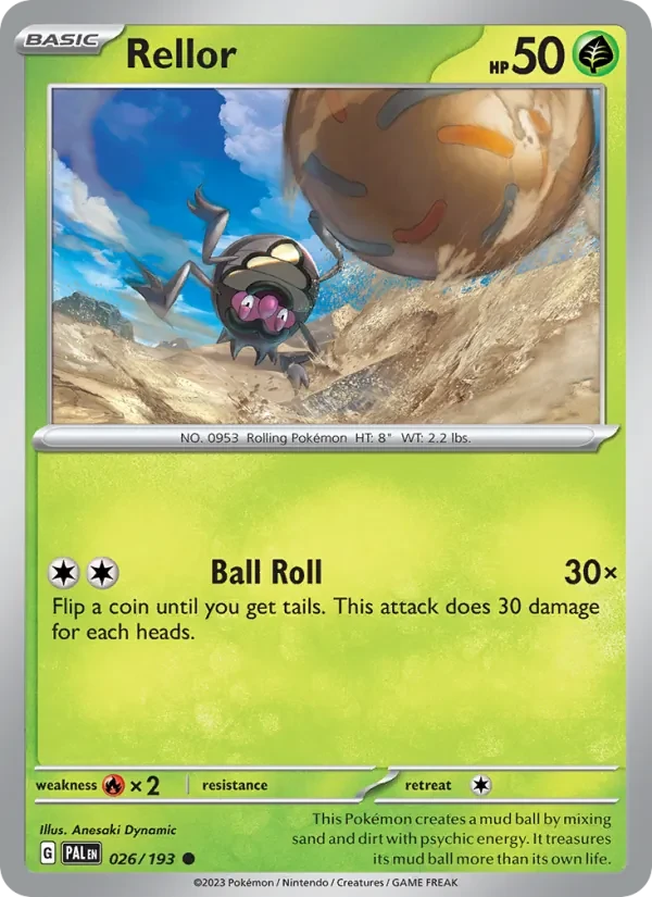 Rellor 026/193 Paldea Evolved Pokémon card