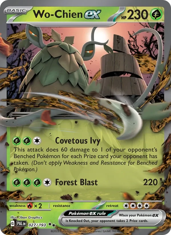 Wo-Chien ex 027/193 Paldea Evolved Pokémon card