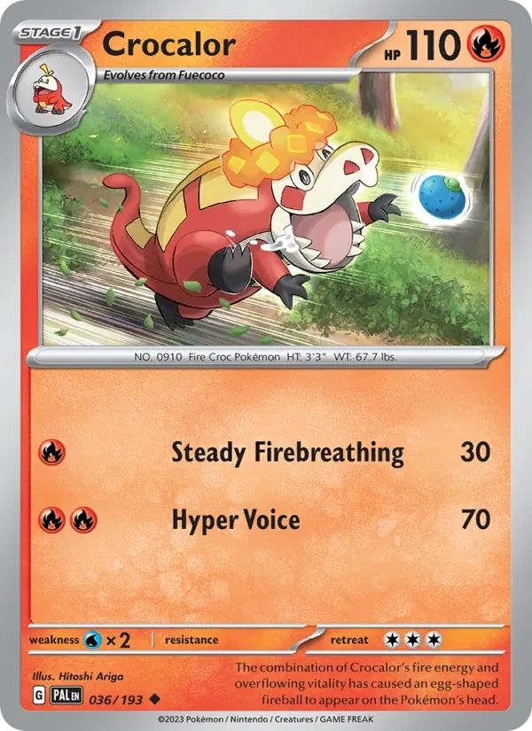 Crocalor 036/193 Paldea Evolved Pokémon card