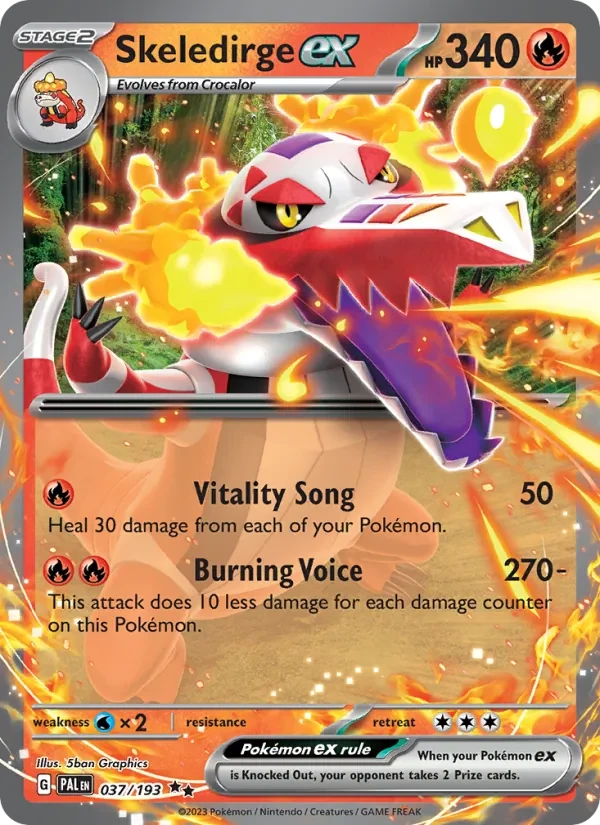 Skeledirge ex 037/193 Paldea Evolved Pokémon card