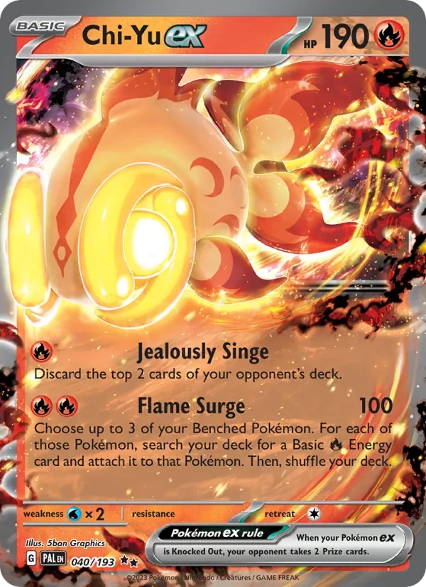 Chi-Yu ex 040/193 Paldea Evolved Pokémon card