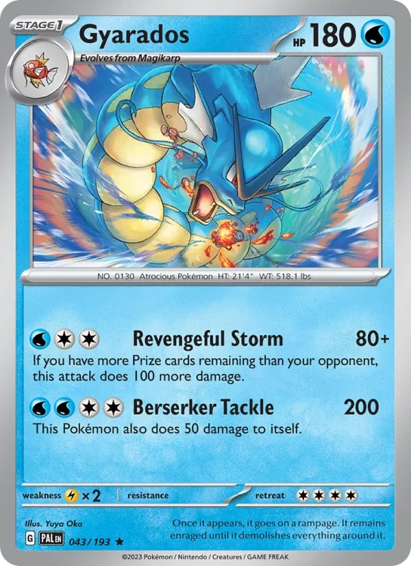 Gyarados 043/193 Paldea Evolved Pokémon card