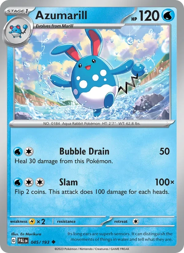 Azumarill 045/193 Paldea Evolved Pokémon kaart