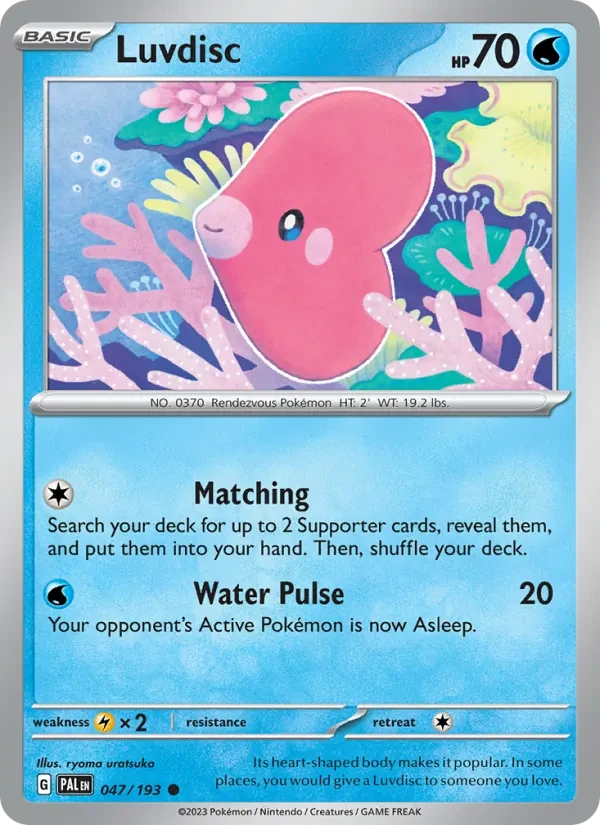 Luvdisc 047/193 Paldea Evolved Pokémon card