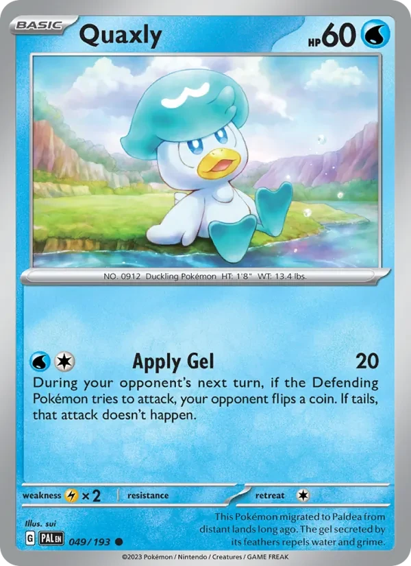 Quaxly 049/193 Paldea Evolved Pokémon card
