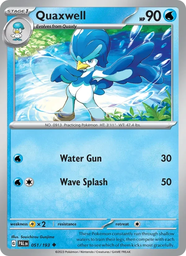 Quaxwell 051/193 Paldea Evolved Pokémon card