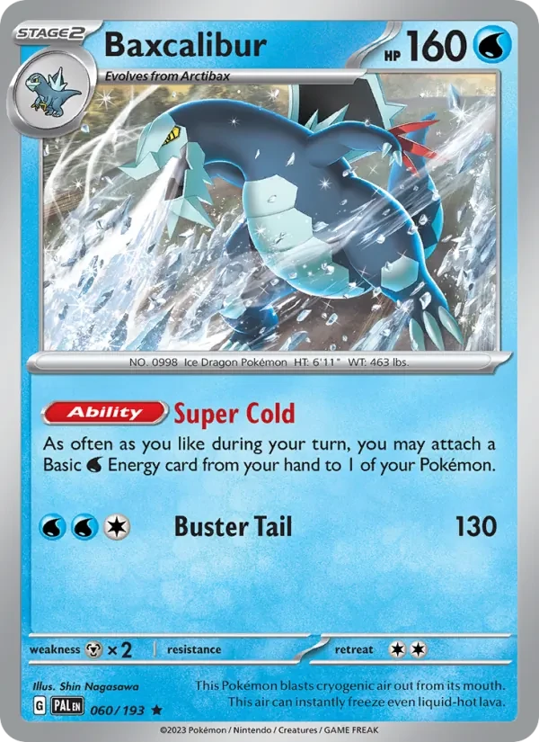 Baxcalibur 060/193 Paldea Evolved Pokémon card