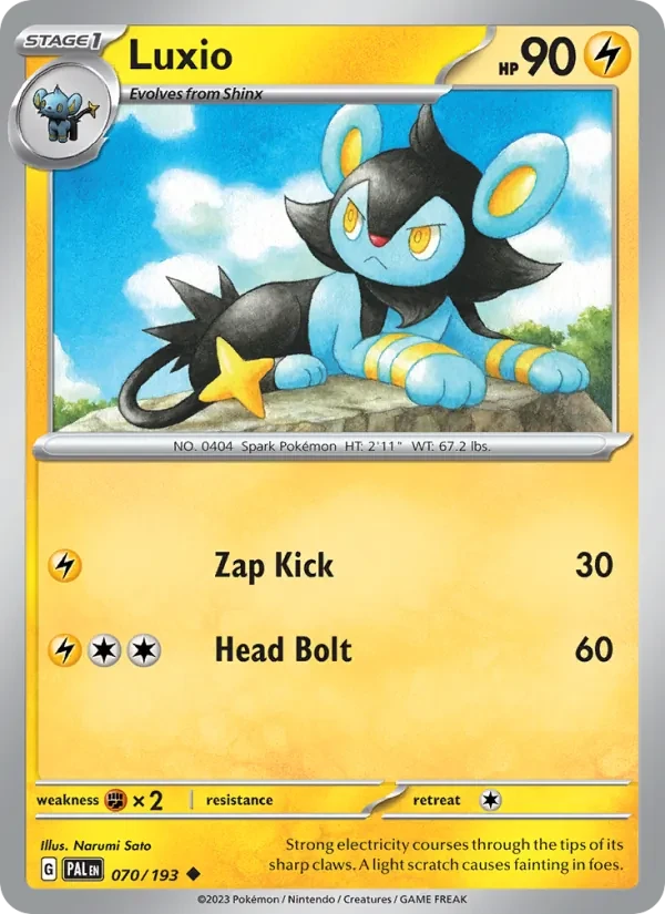 Luxio 070/193 Paldea Evolved Pokémon card