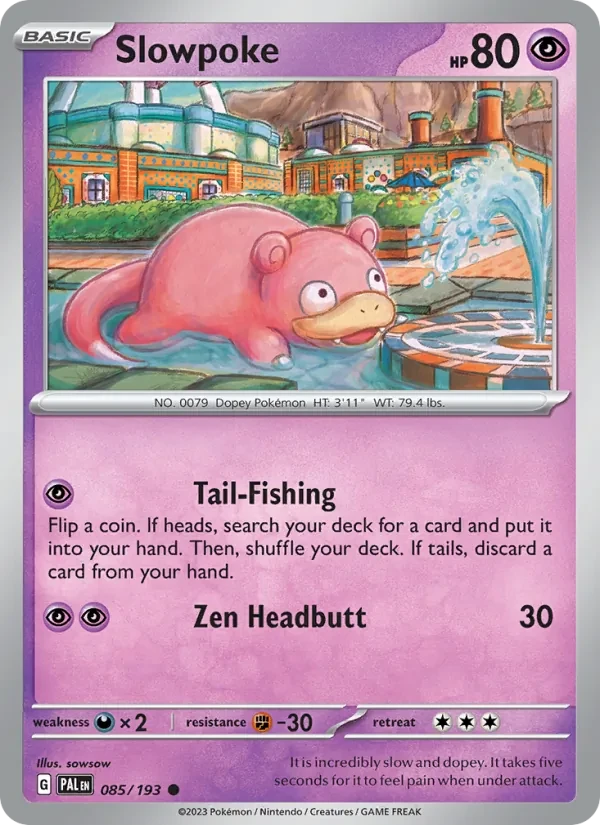 Slowpoke 085/193 Paldea Evolved Pokémon Karte