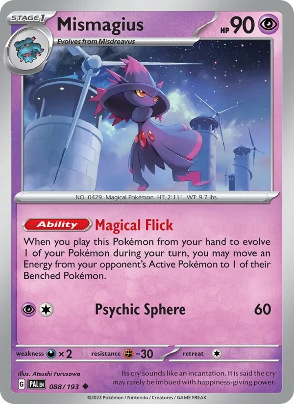 Mismagius 088/193 Paldea Evolved Pokémon card