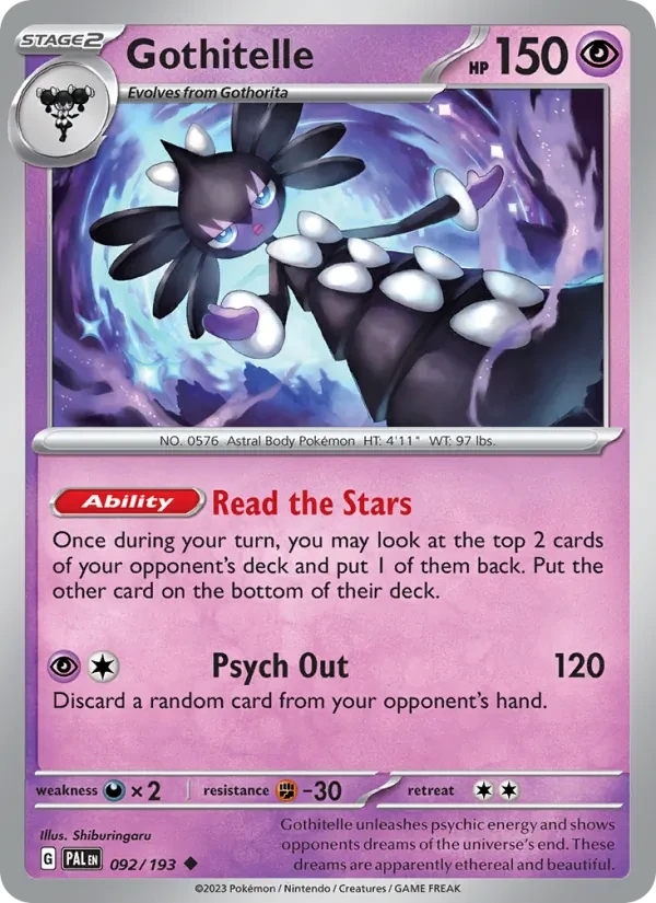 Gothitelle 092/193 Paldea Evolved Pokémon card