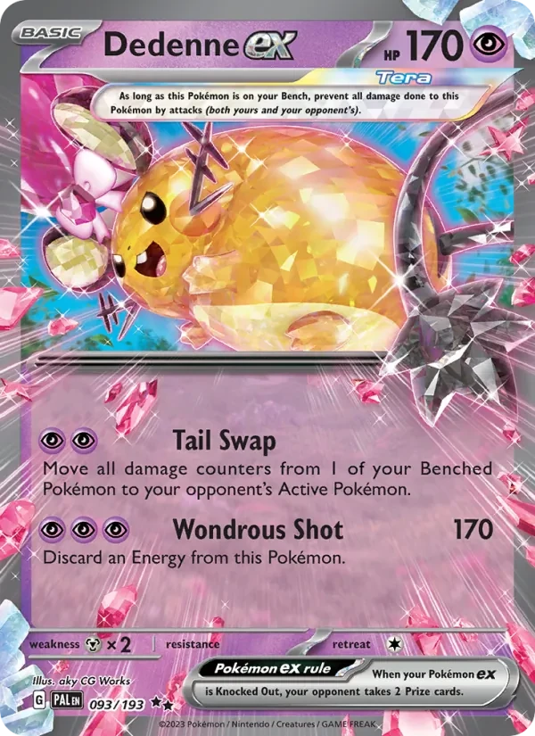 Dedenne ex 093/193 Paldea Evolved Pokémon card