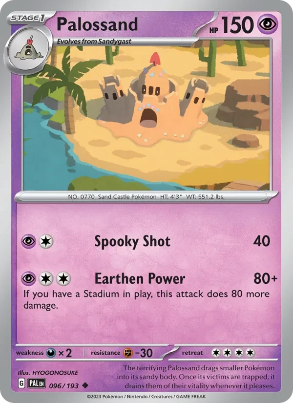 Palossand 096/193 Paldea Evolved Pokémon card