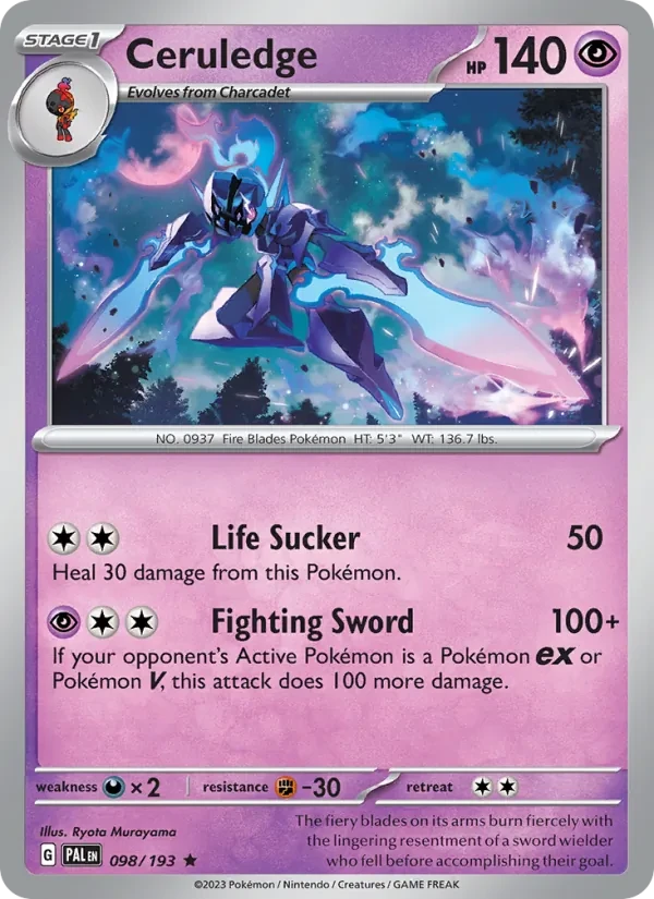 Ceruledge 098/193 Paldea Evolved Pokémon card