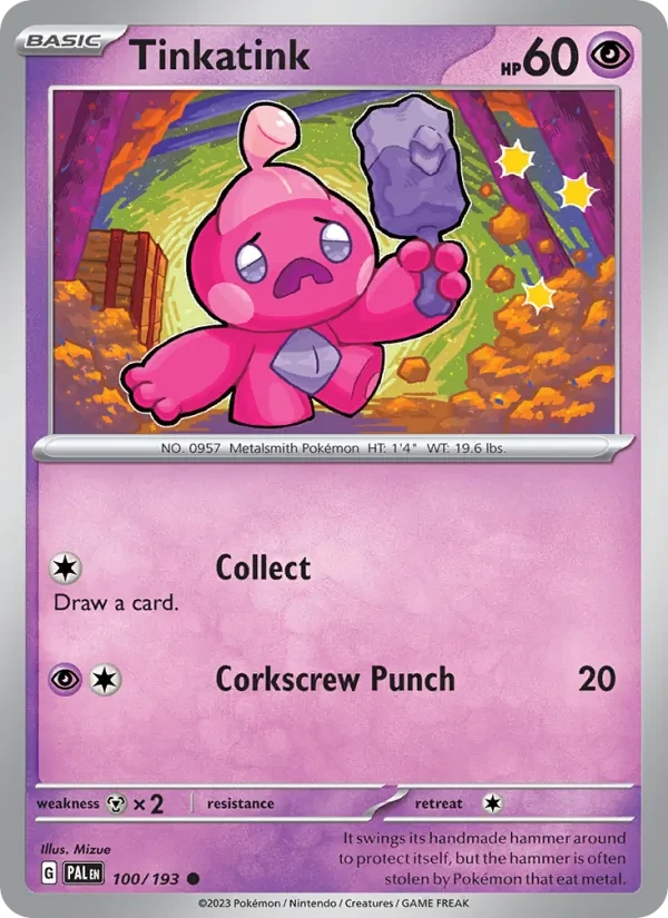 Tinkatink 100/193 Paldea Evolved Pokémon card