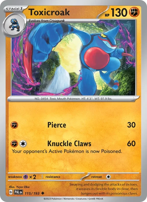 Toxicroak 115/193 Paldea Evolved Pokémon card